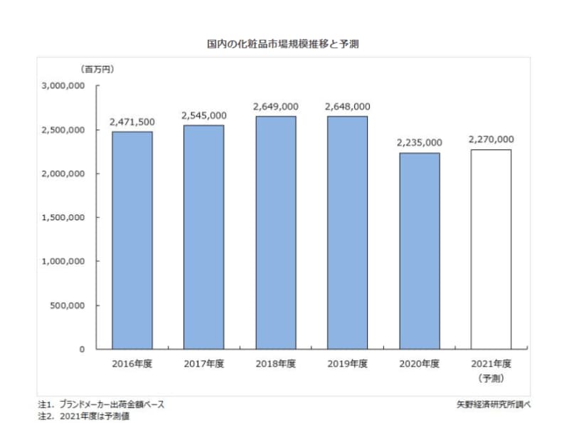 化粧品市場に関する調査を実施（2021年）