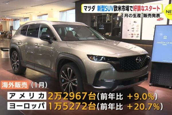 マツダ 新型SUV　アメリカ＆ヨーロッパ市場で好調な滑り出し　１月の生産･販売