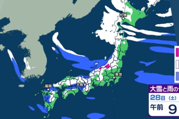 【大雪情報】東日本から西日本で大雪おそれ　北陸80センチ、東海70センチ、関東甲信・近畿50センチなど降雪予想【雪シミュレーション27日～31日】気象庁の予想詳しく